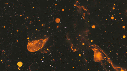 Amber light and gold glitter background for decorative design