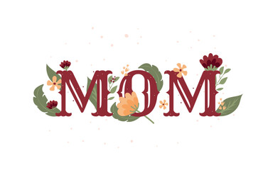 Happy Mother's Day concept.Mother's day greeting card. Festive greeting poster.