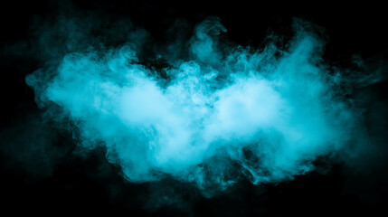 Soft baby blue light and smoke background for design and decoration