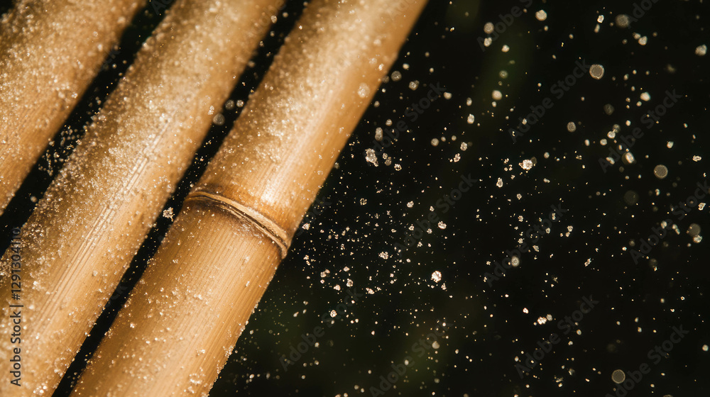 Poster natural bamboo texture with subtle background elements for eco-friendly design