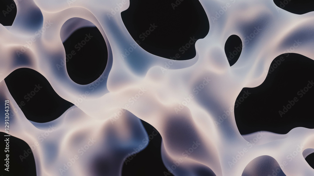 Poster Abstract biomorphic pattern with organic texture design for modern art and background concepts