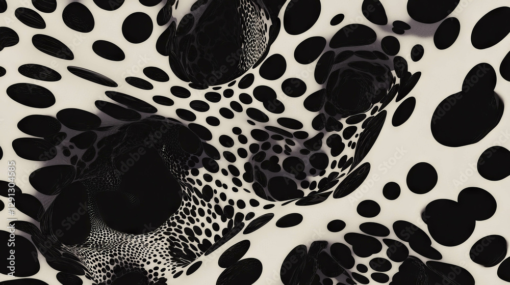 Poster abstract biomorphic pattern texture with organic shapes for modern design