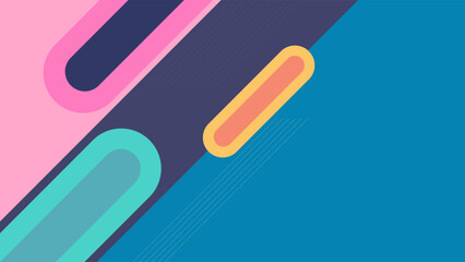 ABSTRACT BACKGROUND WITH GEOMETRIC SHAPES FLAT PASTEL COLOR DESIGN VECTOR TEMPLATE FOR WALLPAPER, COVER DESIGN