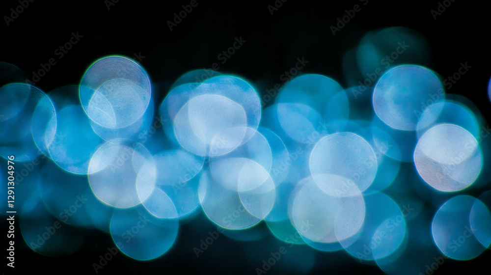 Poster soft blue bokeh light background for relaxation and tranquility themes