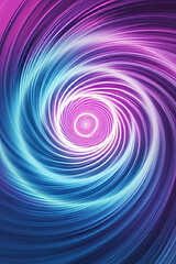 Obraz premium Illustration of a hypnotic spiral pattern in electric blue and neon pink, radiating outward in a mesmerizing, futuristic design. The vibrant colors and smooth gradients create a visually dynamic and
