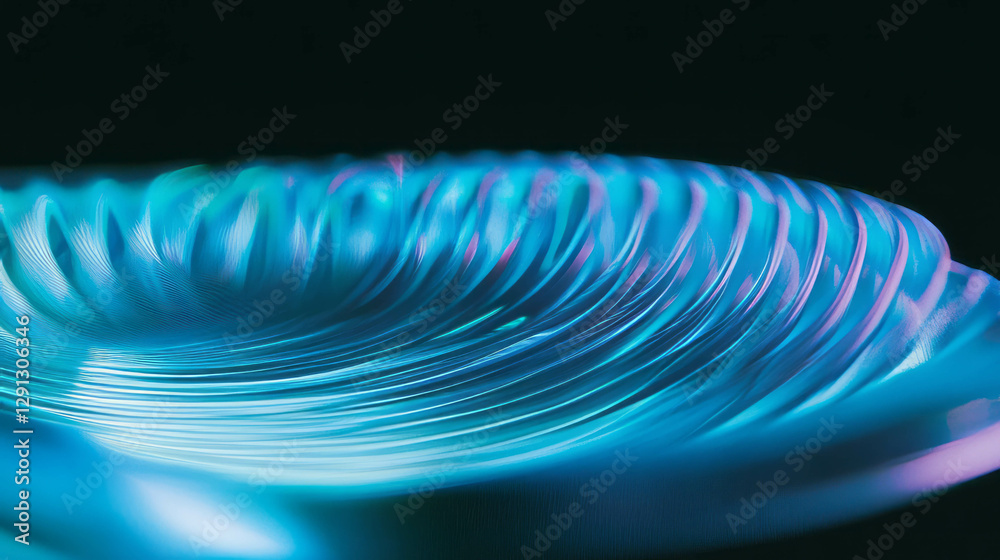 Aufkleber Abstract blue light patterns creating dynamic shapes