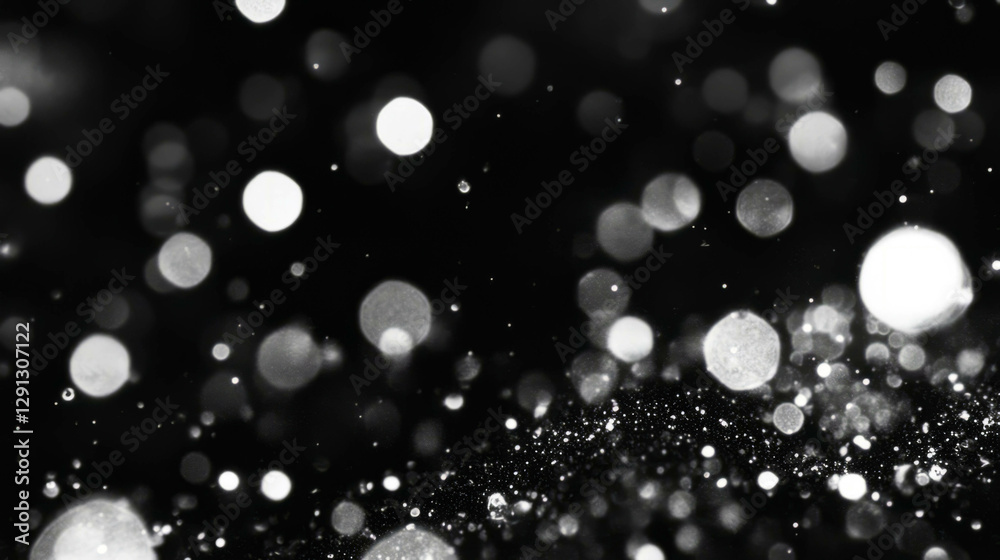 Poster Abstract bokeh background with varied light sizes for design projects