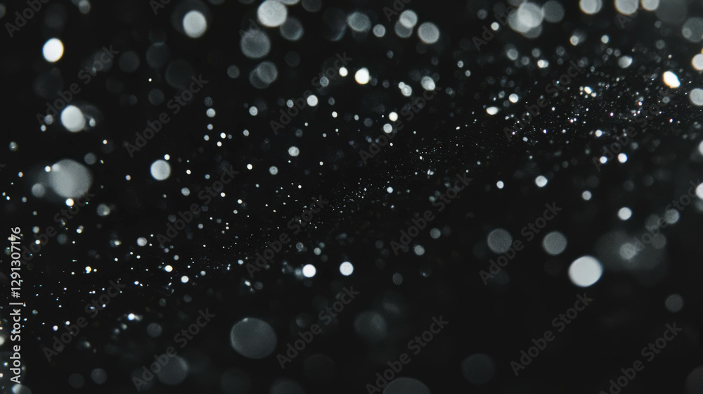 Poster Abstract bokeh background with varied light sizes for creative design uses