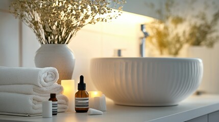 Hypertension patient enjoying a relaxing bath with essential oils. Featuring stress relief and self-care