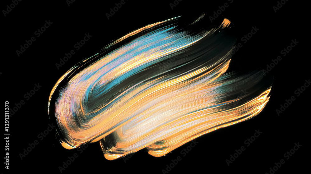 Poster abstract background of colorful brushstrokes reflecting light for artistic design