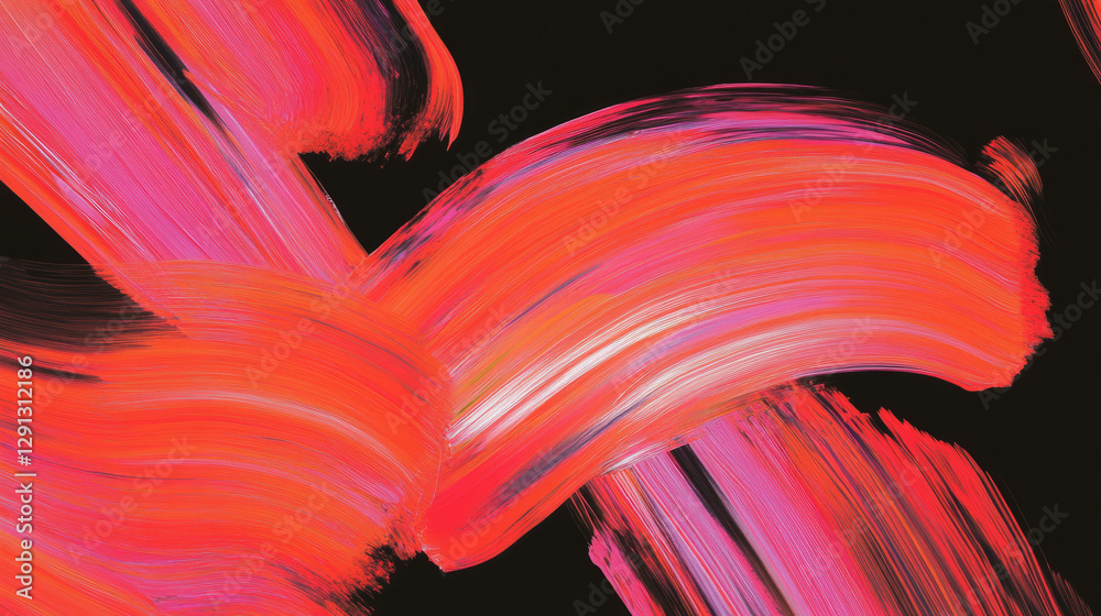 Poster Vibrant abstract brushstroke background with varied line thickness for art and design projects