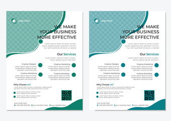 Creative Modern Clean Clear Fresh Business flyer design template