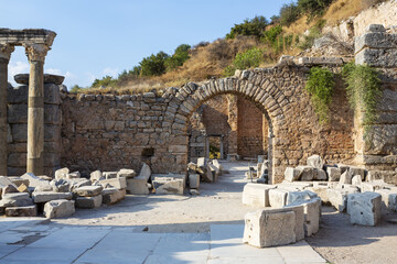 Beautiful view of Ephesus, a very important archaeological site in Turkey