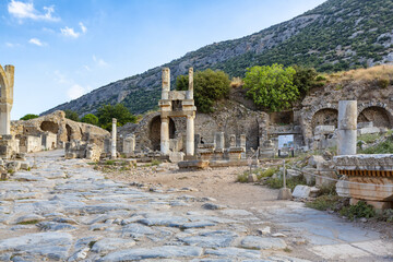 Beautiful view of Ephesus, a very important archaeological site in Turkey