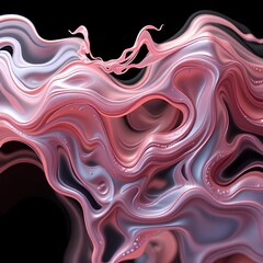 Pink and gray marbled liquid waves with fluid motion, olas de líquido marmoleado rosa y gris con movimiento fluido abstract background with red lines
