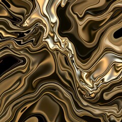 Obraz premium Swirling molten bronze liquid with metallic sheen, remolino de líquido bronce fundido con brillo metálico abstract golden background