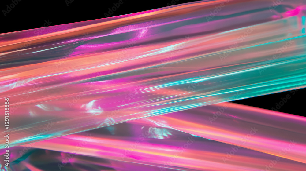 Poster vibrant colorful layered cellophane background for creative design projects