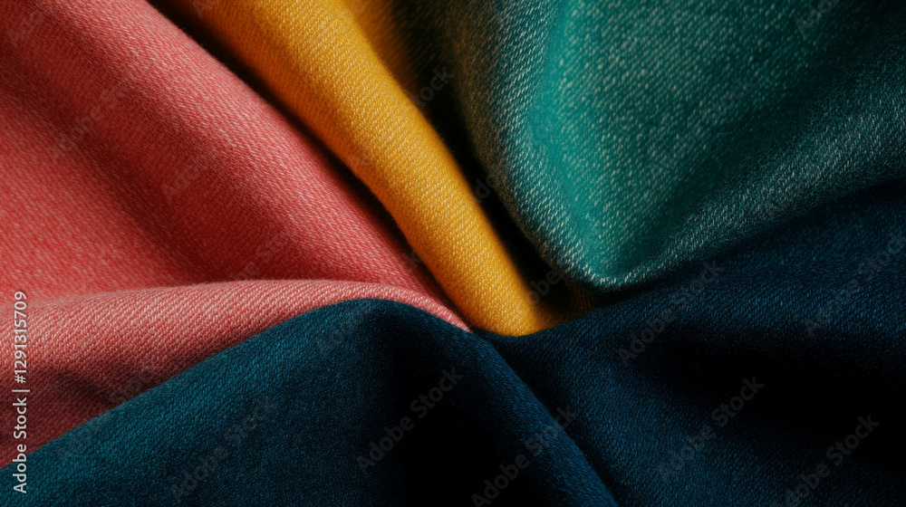 Poster vibrant colored denim background with subtle texture for creative design