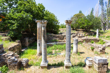Beautiful view of the archaeological site of Aphrodisias, Turkey