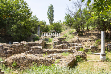 Beautiful view of the archaeological site of Aphrodisias, Turkey