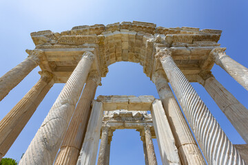 Beautiful view of the archaeological site of Aphrodisias, Turkey