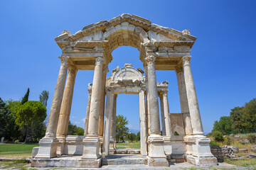 Beautiful view of the archaeological site of Aphrodisias, Turkey