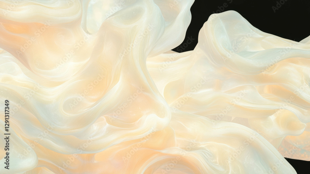 Poster elegant cream abstract shapes with soft flowing textures for modern design