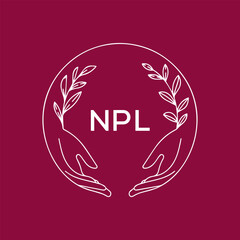 NPL letter logo design vector logo modern alphabet font overlap style. calligraphy designs for logo, Poster, Invitation, etc.