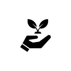 Ecology icon isolated on white, vector editable 