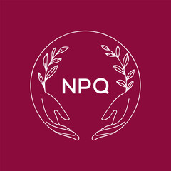 NPQ letter logo design vector logo modern alphabet font overlap style. calligraphy designs for logo, Poster, Invitation, etc.