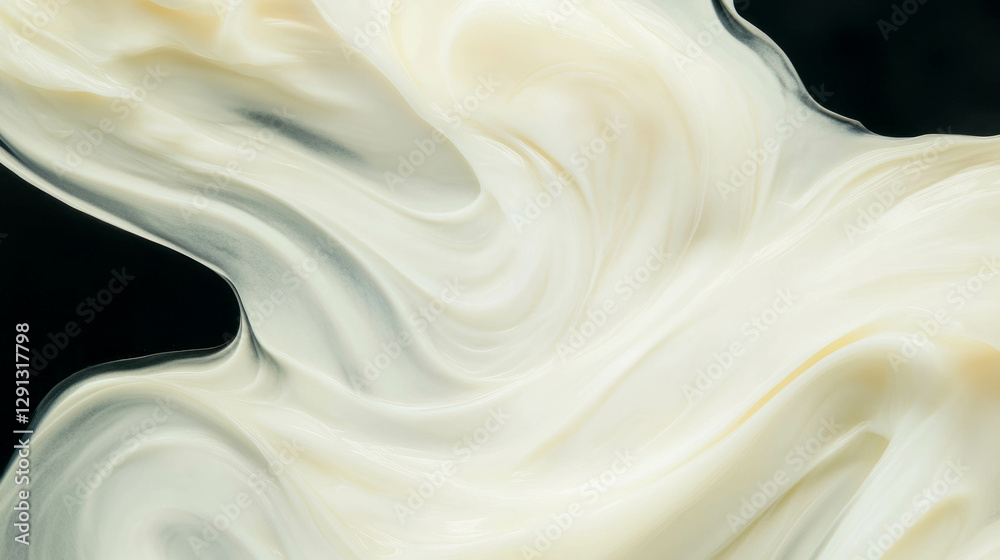 Poster abstract creamy texture with fluid swirls in natural tones for creative design