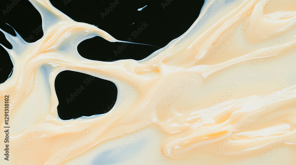 Poster abstract cream swirl background with underwater effect for creative design