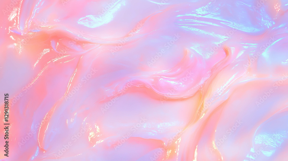Aufkleber neon illuminated cream texture with soft abstract waves for modern design