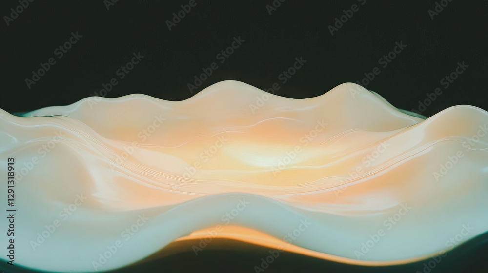Poster abstract waves of creamy light on textured surface design for art and decor