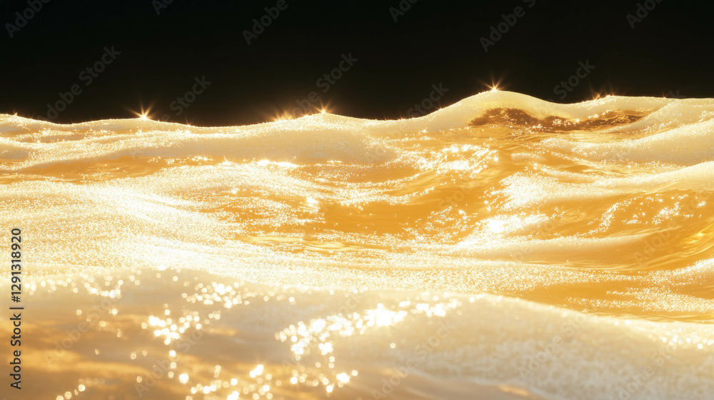 Poster glowing creamy texture with sparkling reflections for elegant background design