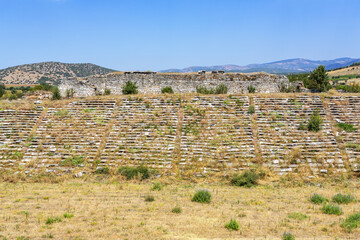 Beautiful view of the archaeological site of Aphrodisias, Turkey