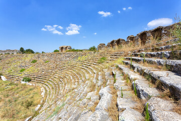 Beautiful view of the archaeological site of Aphrodisias, Turkey