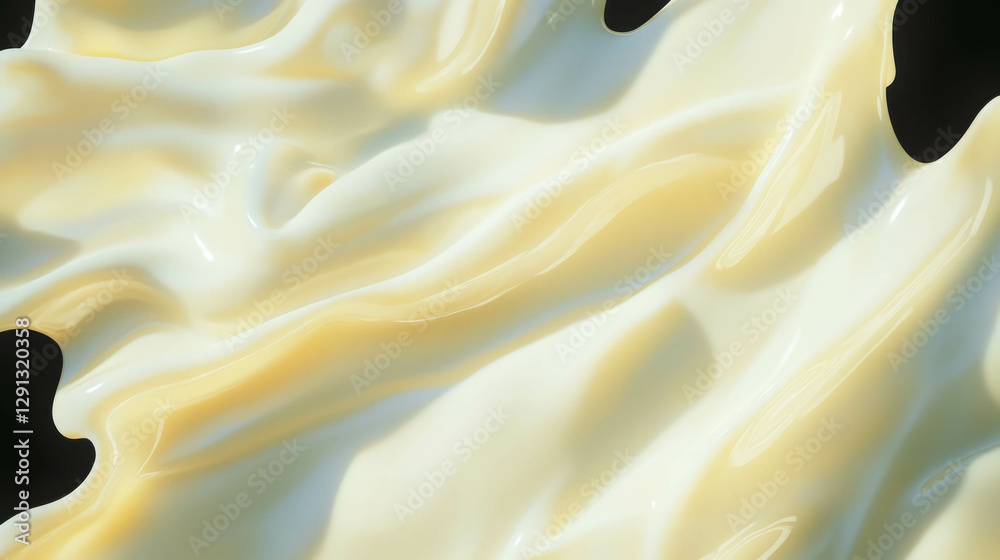 Poster Creamy textured surface with smooth flowing pattern for design and decoration