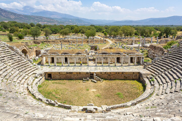 Beautiful view of the archaeological site of Aphrodisias, Turkey