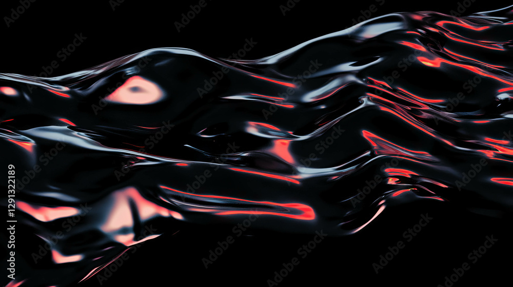 Poster abstract dark fluid background with subtle red highlights for design