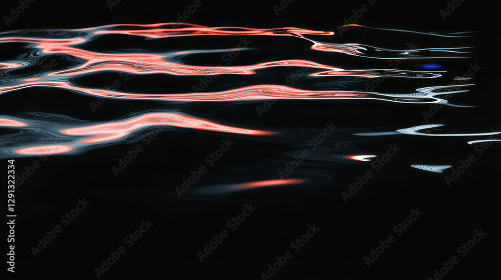 Poster abstract dark fluid with subtle red highlights