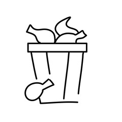 Fast food vector line icon
