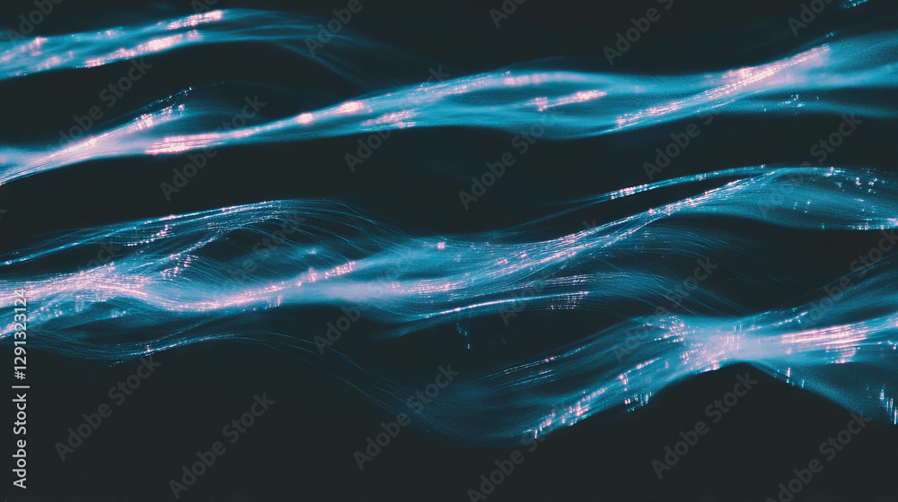 Poster Ethereal spiderweb threads in abstract motion for creative design