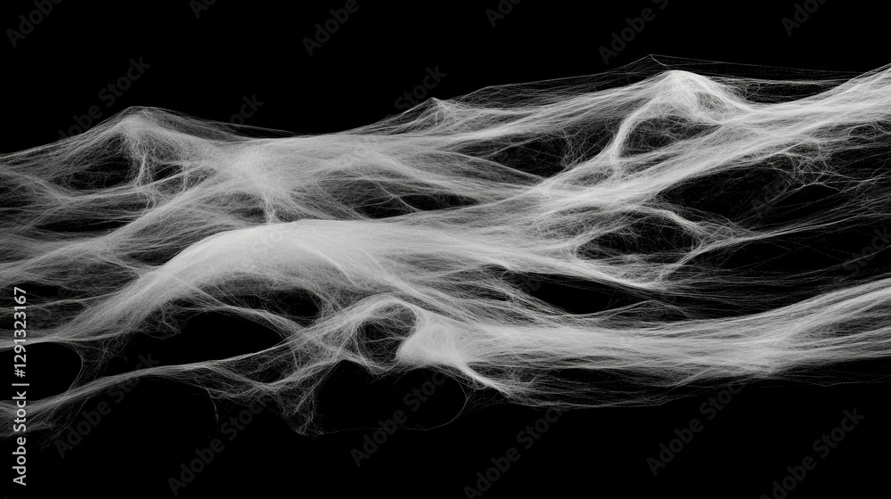 Poster Delicate spiderweb threads with subtle textures for halloween design