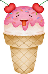 watercolor ice cream