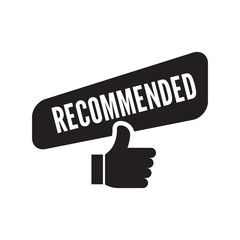 Recommended icon, thumb up icon
