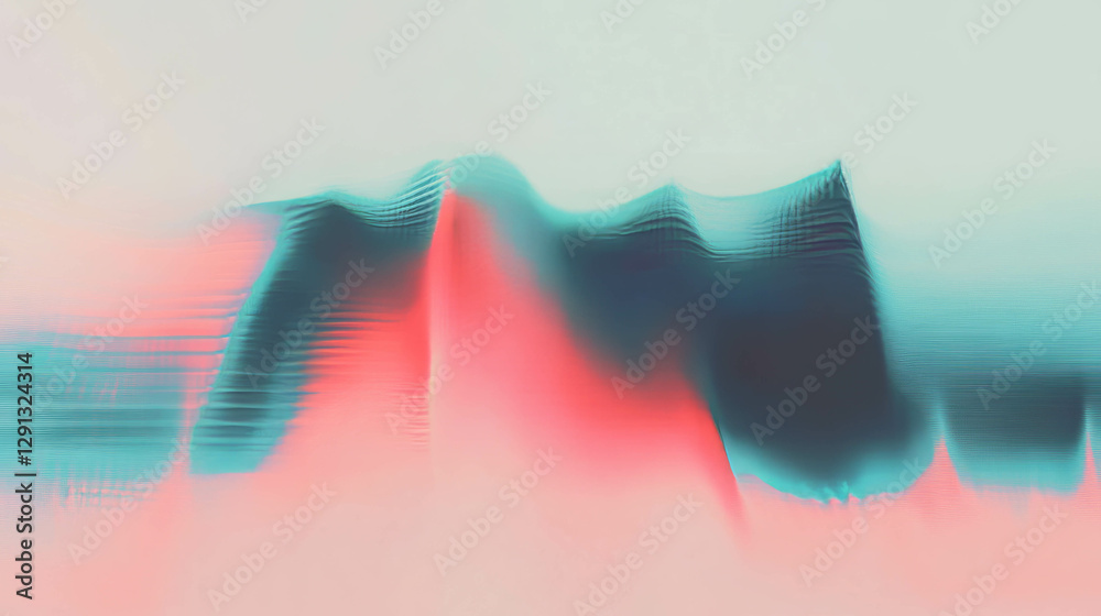 Aufkleber abstract digital glitch art background with distorted wave texture for creative design
