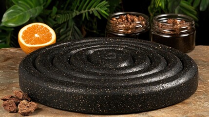 Black Gold Glitter Disc: Elegant Home Decor