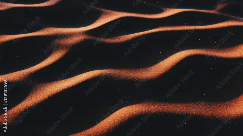 Poster abstract pattern of coarse brown sand on dark background for nature and texture design
