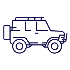 off-road car, suv line icon